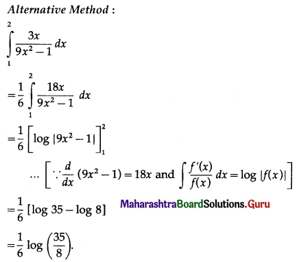 Maharashtra Board 12th Commerce Maths Solutions Chapter 6 Definite Integration Ex 6.1 Q10.1