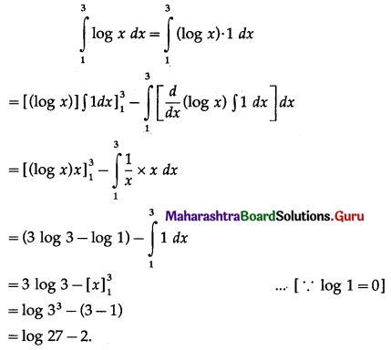Maharashtra Board 12th Commerce Maths Solutions Chapter 6 Definite Integration Ex 6.1 Q11