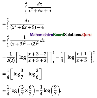 Maharashtra Board 12th Commerce Maths Solutions Chapter 6 Definite Integration Ex 6.1 Q6