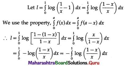 Maharashtra Board 12th Commerce Maths Solutions Chapter 6 Definite Integration Ex 6.2 Q7