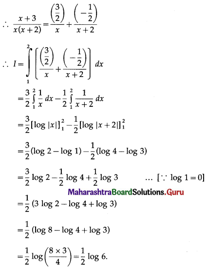 Maharashtra Board 12th Commerce Maths Solutions Chapter 6 Definite Integration Miscellaneous Exercise 6 IV Q2