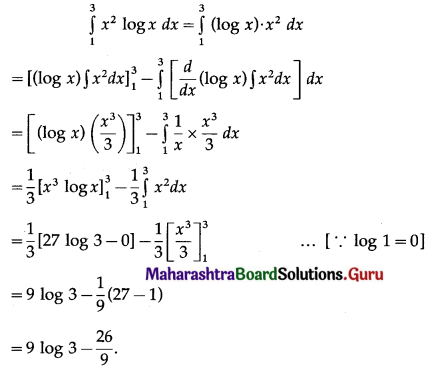Maharashtra Board 12th Commerce Maths Solutions Chapter 6 Definite Integration Miscellaneous Exercise 6 IV Q3