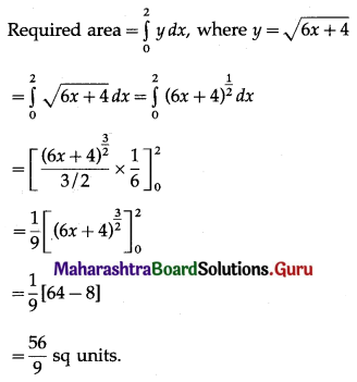 Maharashtra Board 12th Commerce Maths Solutions Chapter 7 Application of Definite Integration Ex 7.1 Q1(ii)