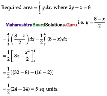 Maharashtra Board 12th Commerce Maths Solutions Chapter 7 Application of Definite Integration Ex 7.1 Q1(v)