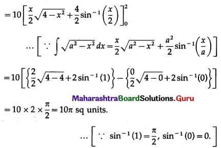 Maharashtra Board 12th Commerce Maths Solutions Chapter 7 Application of Definite Integration Ex 7.1 Q4.2