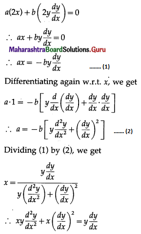 Maharashtra Board 12th Commerce Maths Solutions Chapter 8 Differential Equation and Applications Ex 8.1 Q2(vi)