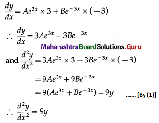 Maharashtra Board 12th Commerce Maths Solutions Chapter 8 Differential Equation and Applications Ex 8.2 Q1(i)
