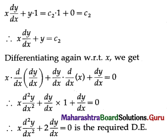 Maharashtra Board 12th Commerce Maths Solutions Chapter 8 Differential Equation and Applications Ex 8.2 Q1(ii)