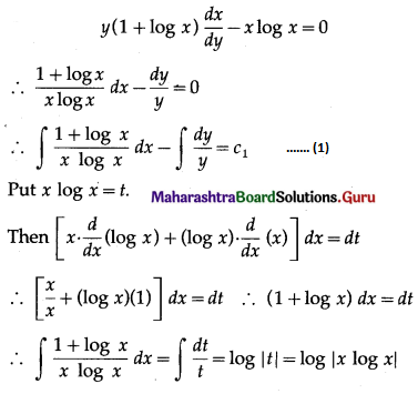 Maharashtra Board 12th Commerce Maths Solutions Chapter 8 Differential Equation and Applications Ex 8.3 Q2(iii)
