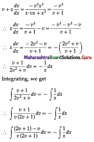Maharashtra Board 12th Commerce Maths Solutions Chapter 8 Differential Equation and Applications Ex 8.4 Q2