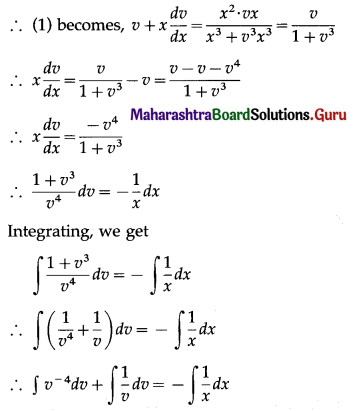 Maharashtra Board 12th Commerce Maths Solutions Chapter 8 Differential Equation and Applications Ex 8.4 Q3