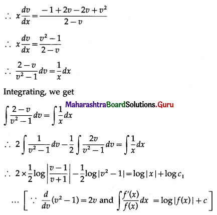 Maharashtra Board 12th Commerce Maths Solutions Chapter 8 Differential Equation and Applications Ex 8.4 Q4.1