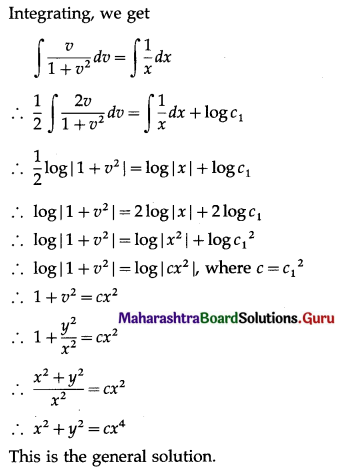 Maharashtra Board 12th Commerce Maths Solutions Chapter 8 Differential Equation and Applications Ex 8.4 Q6.1