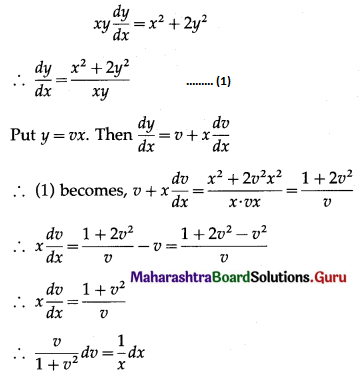 Maharashtra Board 12th Commerce Maths Solutions Chapter 8 Differential Equation and Applications Ex 8.4 Q6
