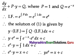 Maharashtra Board 12th Commerce Maths Solutions Chapter 8 Differential Equation and Applications Ex 8.5 Q1