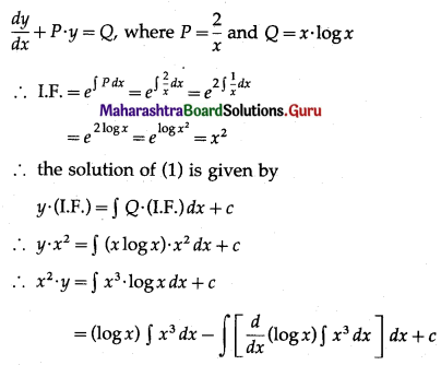 Maharashtra Board 12th Commerce Maths Solutions Chapter 8 Differential Equation and Applications Ex 8.5 Q3