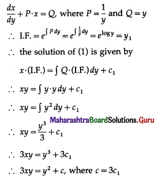 Maharashtra Board 12th Commerce Maths Solutions Chapter 8 Differential Equation and Applications Ex 8.5 Q5