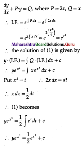 Maharashtra Board 12th Commerce Maths Solutions Chapter 8 Differential Equation and Applications Ex 8.5 Q6