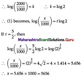 Maharashtra Board 12th Commerce Maths Solutions Chapter 8 Differential Equation and Applications Ex 8.6 Q3