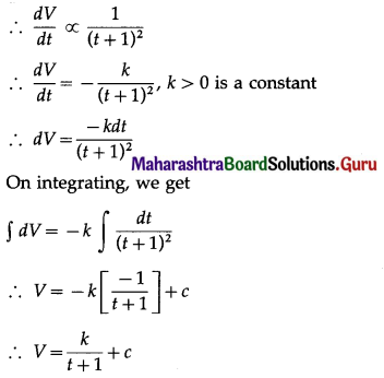 Maharashtra Board 12th Commerce Maths Solutions Chapter 8 Differential Equation and Applications Ex 8.6 Q5
