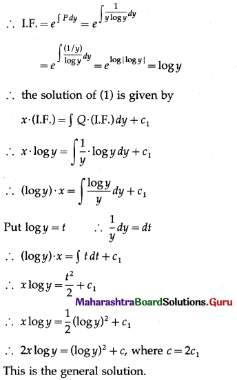 Maharashtra Board 12th Commerce Maths Solutions Chapter 8 Differential Equation and Applications Miscellaneous Exercise 8 IV Q6.1