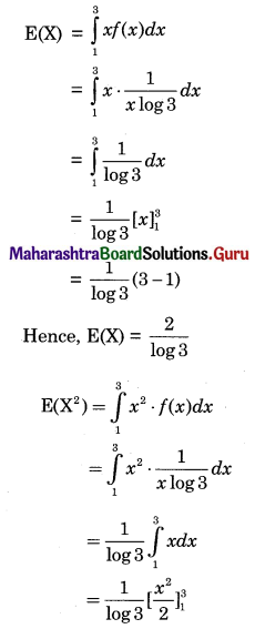Maharashtra Board 12th Commerce Maths Solutions Chapter 8 Probability Distributions Ex 8.2 Q10.1