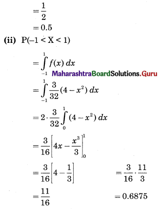Maharashtra Board 12th Commerce Maths Solutions Chapter 8 Probability Distributions Ex 8.2 Q7.2