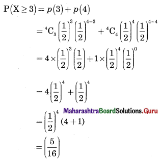 Maharashtra Board 12th Commerce Maths Solutions Chapter 8 Probability Distributions Ex 8.3 Q1.1