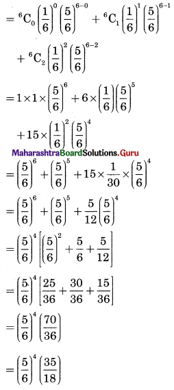 Maharashtra Board 12th Commerce Maths Solutions Chapter 8 Probability Distributions Ex 8.3 Q8