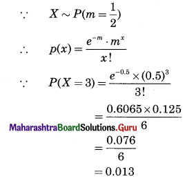 Maharashtra Board 12th Commerce Maths Solutions Chapter 8 Probability Distributions Ex 8.4 Q2