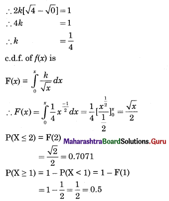 Maharashtra Board 12th Commerce Maths Solutions Chapter 8 Probability Distributions Miscellaneous Exercise 8 IV Part 1 Q16.1