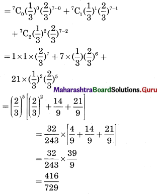 Maharashtra Board 12th Commerce Maths Solutions Chapter 8 Probability Distributions Miscellaneous Exercise 8 IV Part 2 Q12.1
